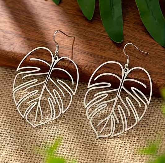 Aretes de Oja Banano Dorado
