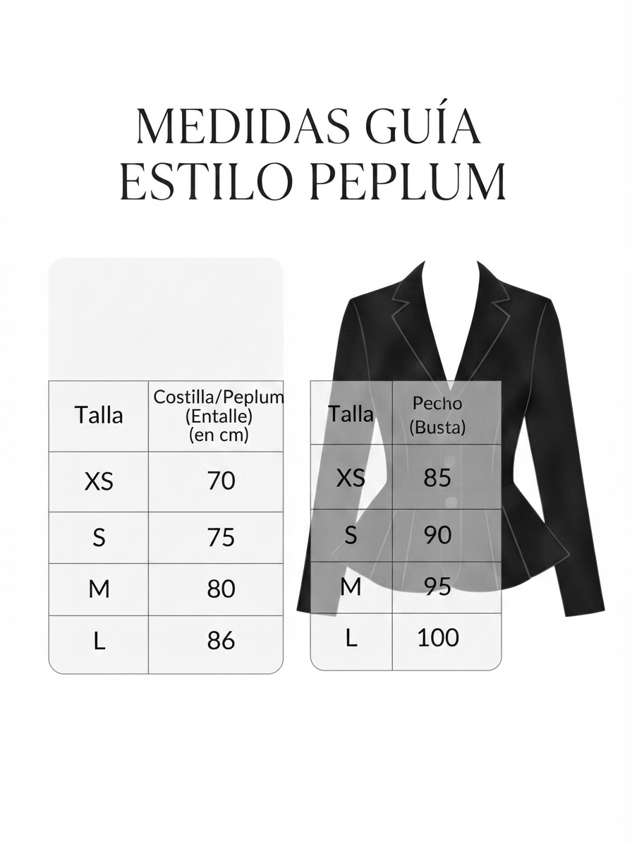 Chaleco Peplum- PRE VENTA