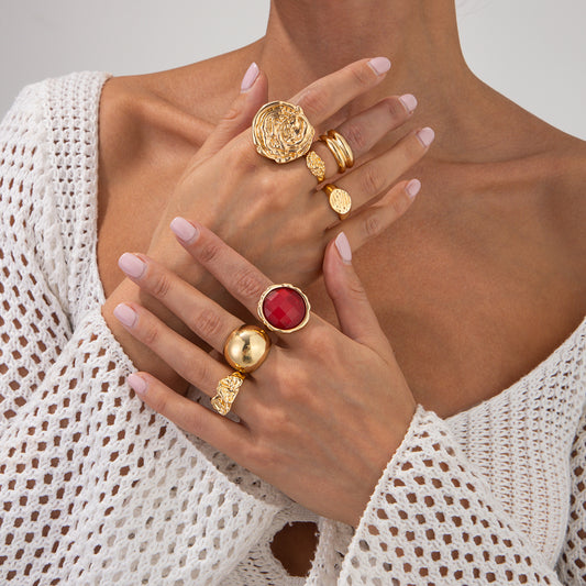 Set de Anillos Geometrica Duo