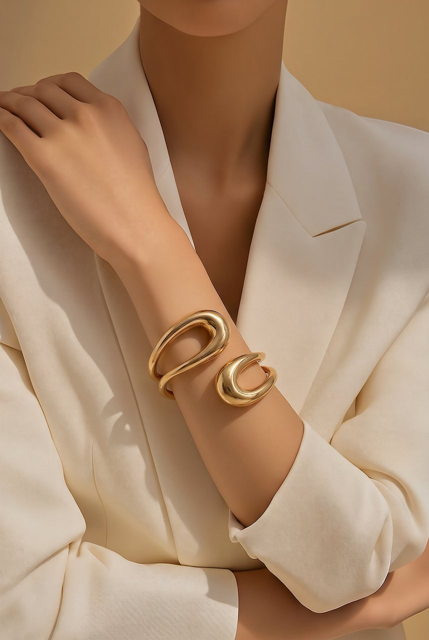 Brazalete Espiral Dorado