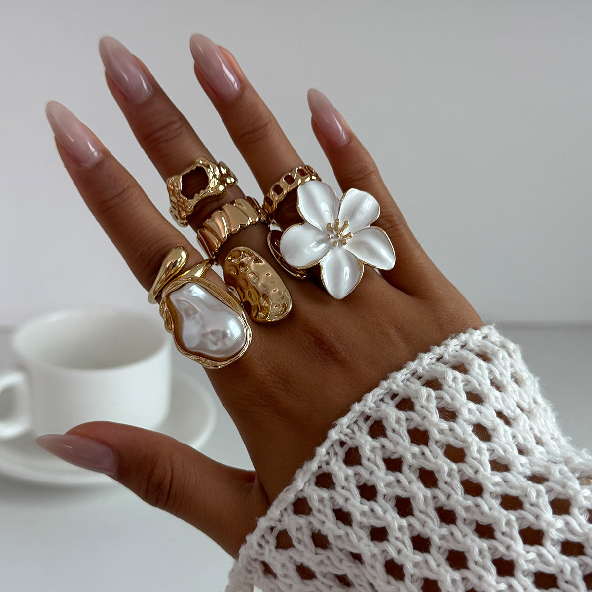 Set de Anillos Crown Gold