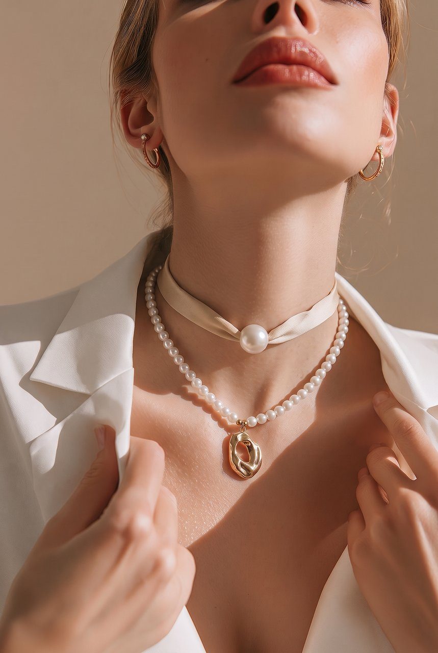 Set Collar y Aretes Crystal Drop